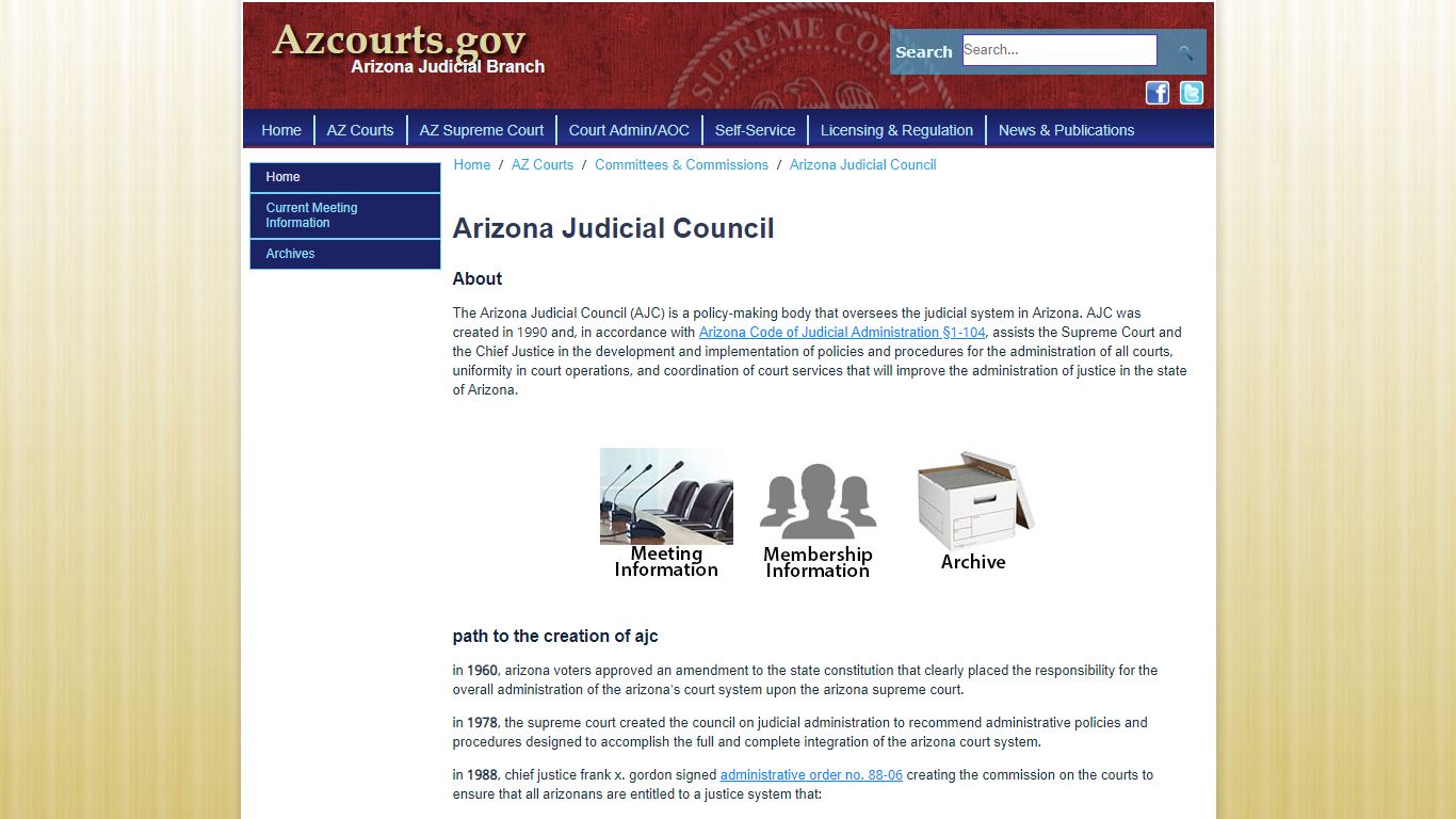 Welcome to the Arizona Judicial Council's Web Site